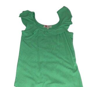 Ole By Koton Womens Green Ruffle Sleeve Top Size M
